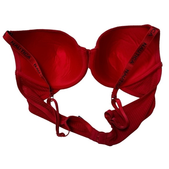 Nautica Red Ribbed Lift Underwire T-Shirt Bra, 38C - Picture 4 of 8
